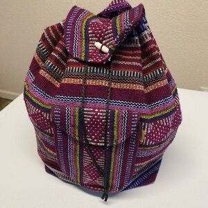 Colorful Artisanal Striped Backpack
